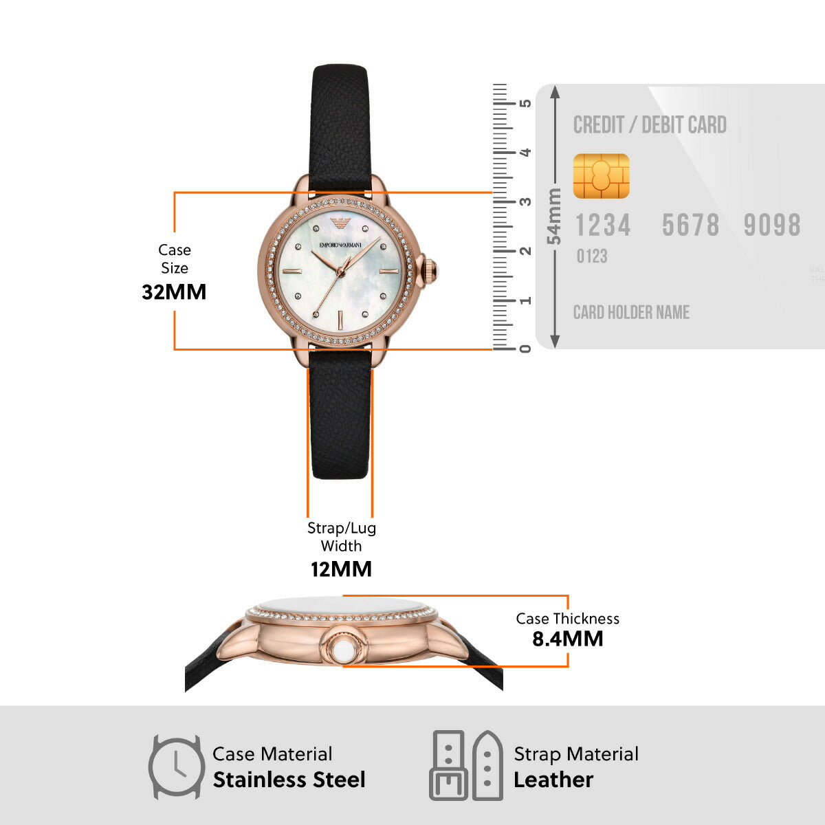 エンポリオアルマーニ EMPORIO ARMANI 腕時計 レディース レザーウォッチ AR11598
