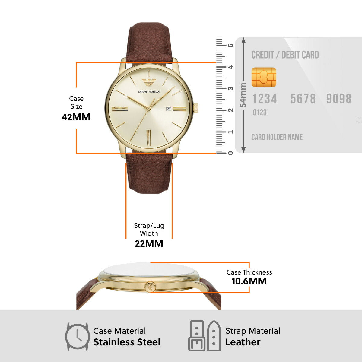 エンポリオアルマーニ EMPORIO ARMANI 腕時計 メンズ レザーウォッチ AR11610