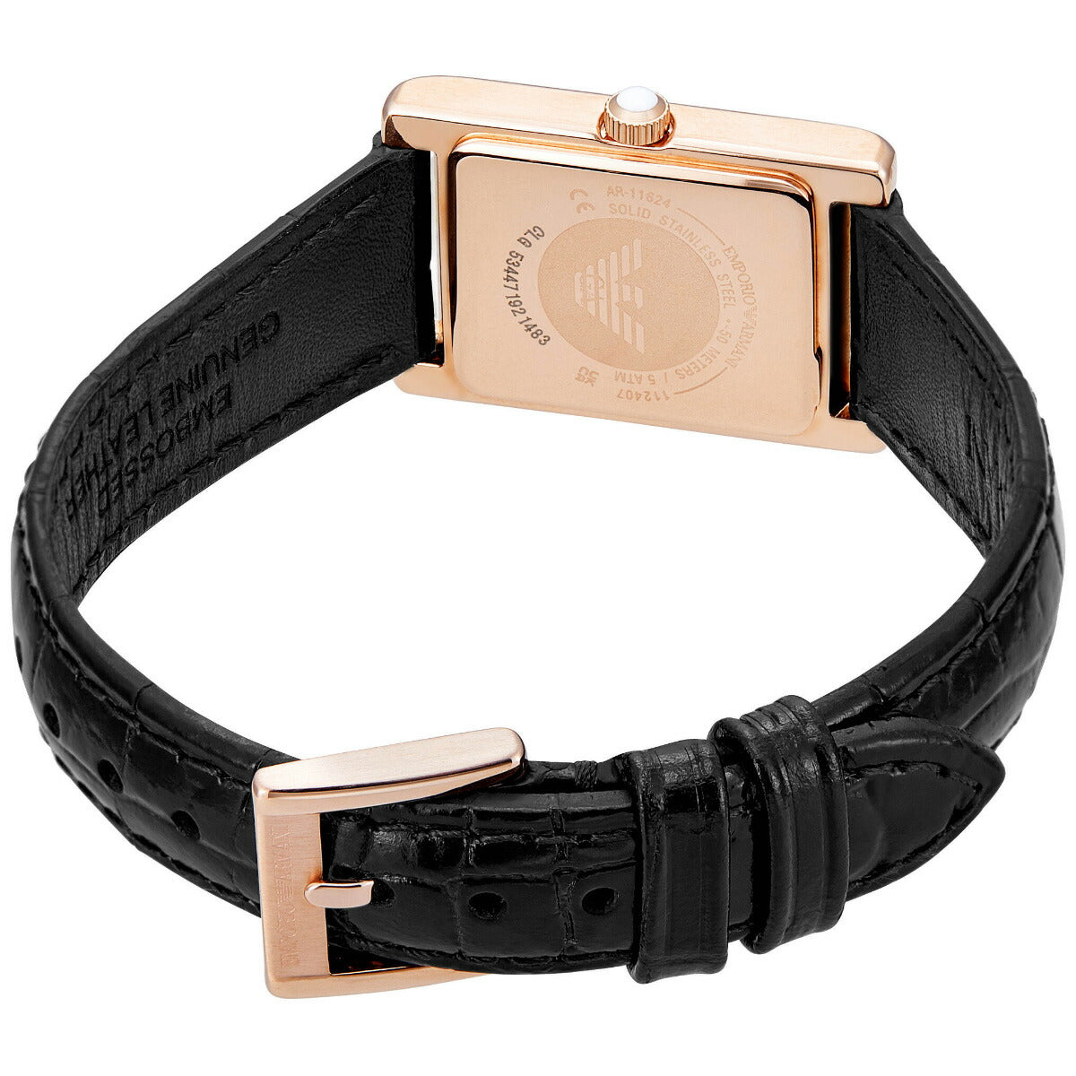 エンポリオアルマーニ EMPORIO ARMANI 腕時計 レディース 2針ウォッチ ブラックレザー AR11624
