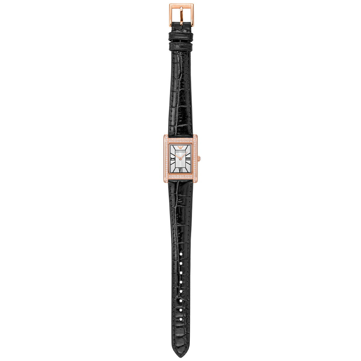 エンポリオアルマーニ EMPORIO ARMANI 腕時計 レディース 2針ウォッチ ブラックレザー AR11624