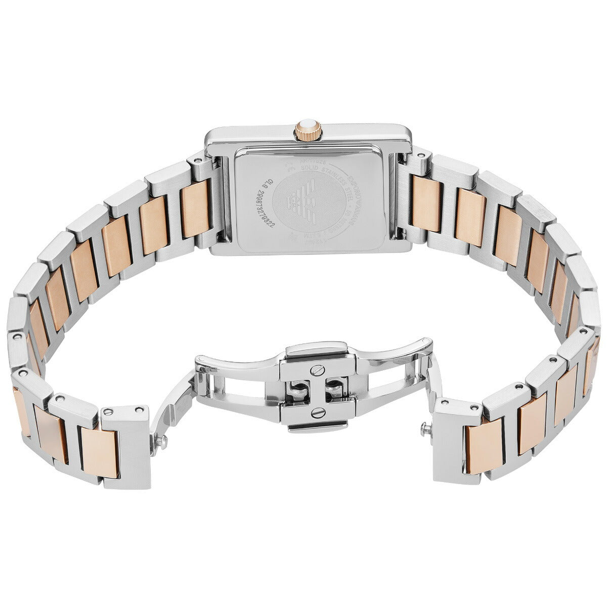 エンポリオアルマーニ EMPORIO ARMANI 腕時計 レディース 二針 ツートーン ステンレススチールウォッチ AR11626
