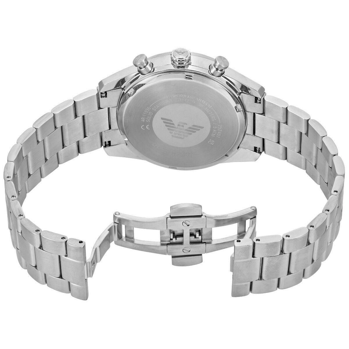 エンポリオアルマーニ EMPORIO ARMANI 腕時計 メンズ クロノグラフ ステンレススチールウォッチ AR11636