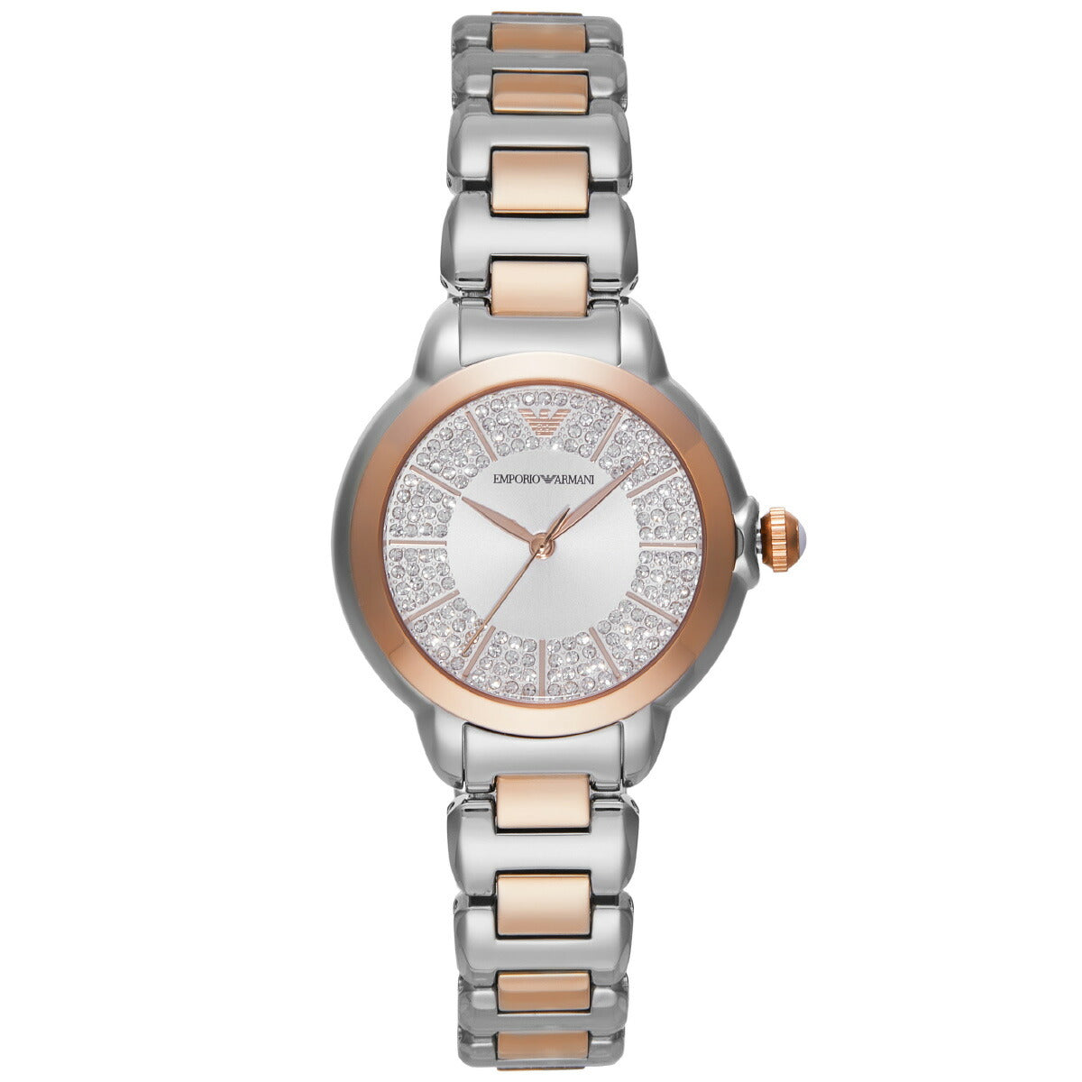 エンポリオアルマーニ EMPORIO ARMANI 腕時計 レディース 三針 ツートーン ステンレススチールウォッチ AR11643