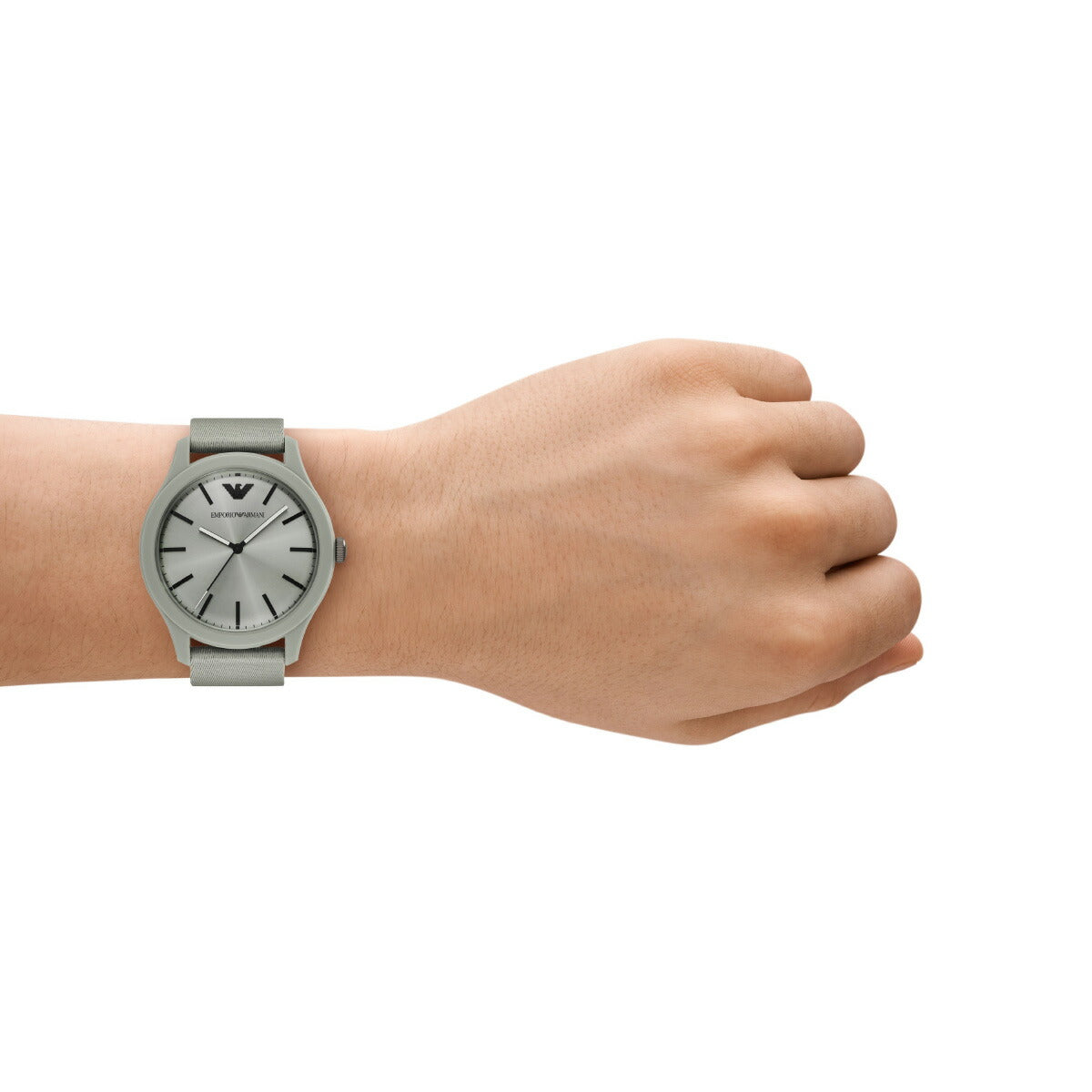 エンポリオアルマーニ EMPORIO ARMANI 腕時計 メンズ 三針 グレー ステンレススチールウォッチ AR11653【2025 新作】