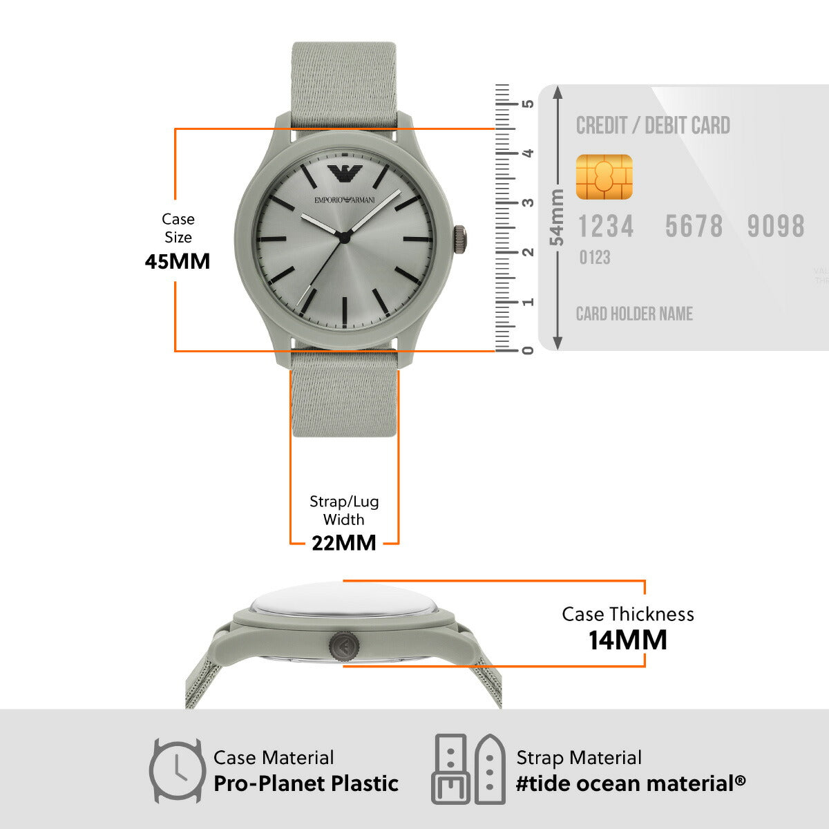 エンポリオアルマーニ EMPORIO ARMANI 腕時計 メンズ 三針 グレー ステンレススチールウォッチ AR11653【2025 新作】