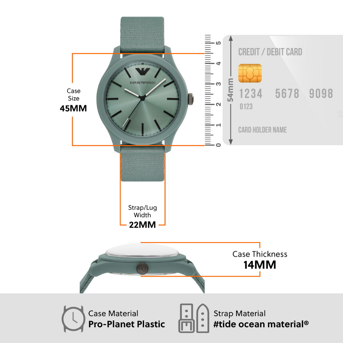 エンポリオアルマーニ EMPORIO ARMANI 腕時計 メンズ 三針 グリーン プラスチック&ステンレススチールウォッチ AR11654【2025 新作】