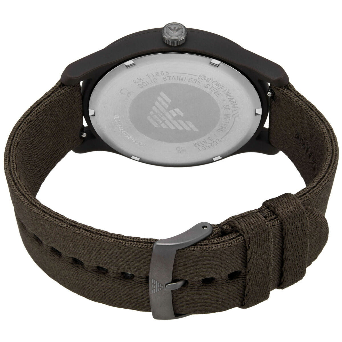 エンポリオアルマーニ EMPORIO ARMANI 腕時計 メンズ 三針 ブラウン プラスチック&ステンレススチールウォッチ AR11655【2025 新作】