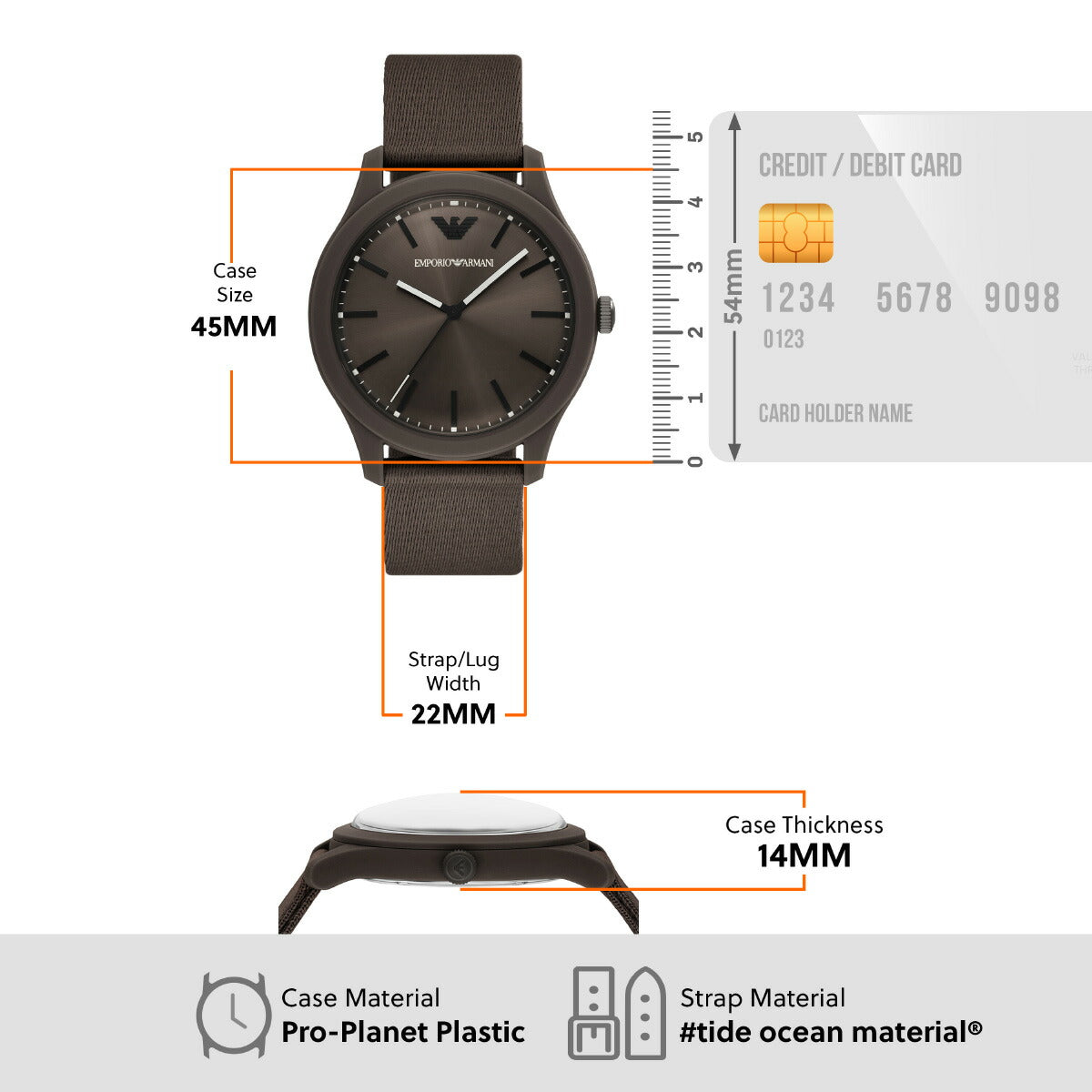 エンポリオアルマーニ EMPORIO ARMANI 腕時計 メンズ 三針 ブラウン プラスチック&ステンレススチールウォッチ AR11655【2025 新作】