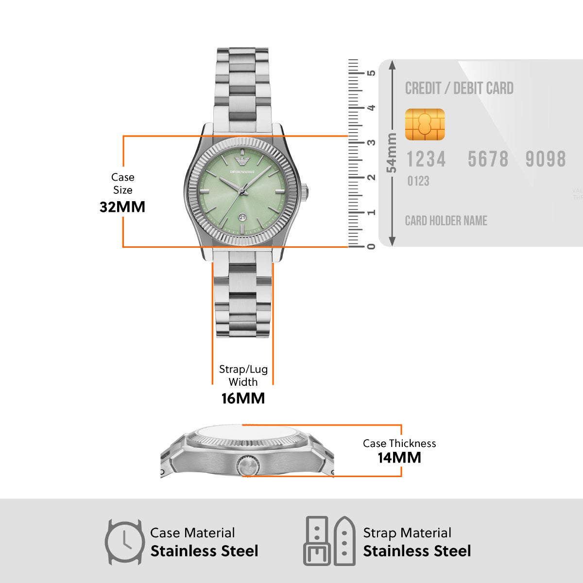 エンポリオアルマーニ EMPORIO ARMANI 腕時計 レディース 三針デイト ステンレススチールウォッチ AR11656【2025 新作】
