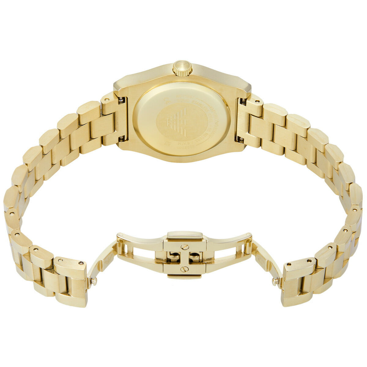 エンポリオアルマーニ EMPORIO ARMANI 腕時計 レディース 三針デイト ゴールドトーン ステンレススチールウォッチ AR11657【2025 新作】