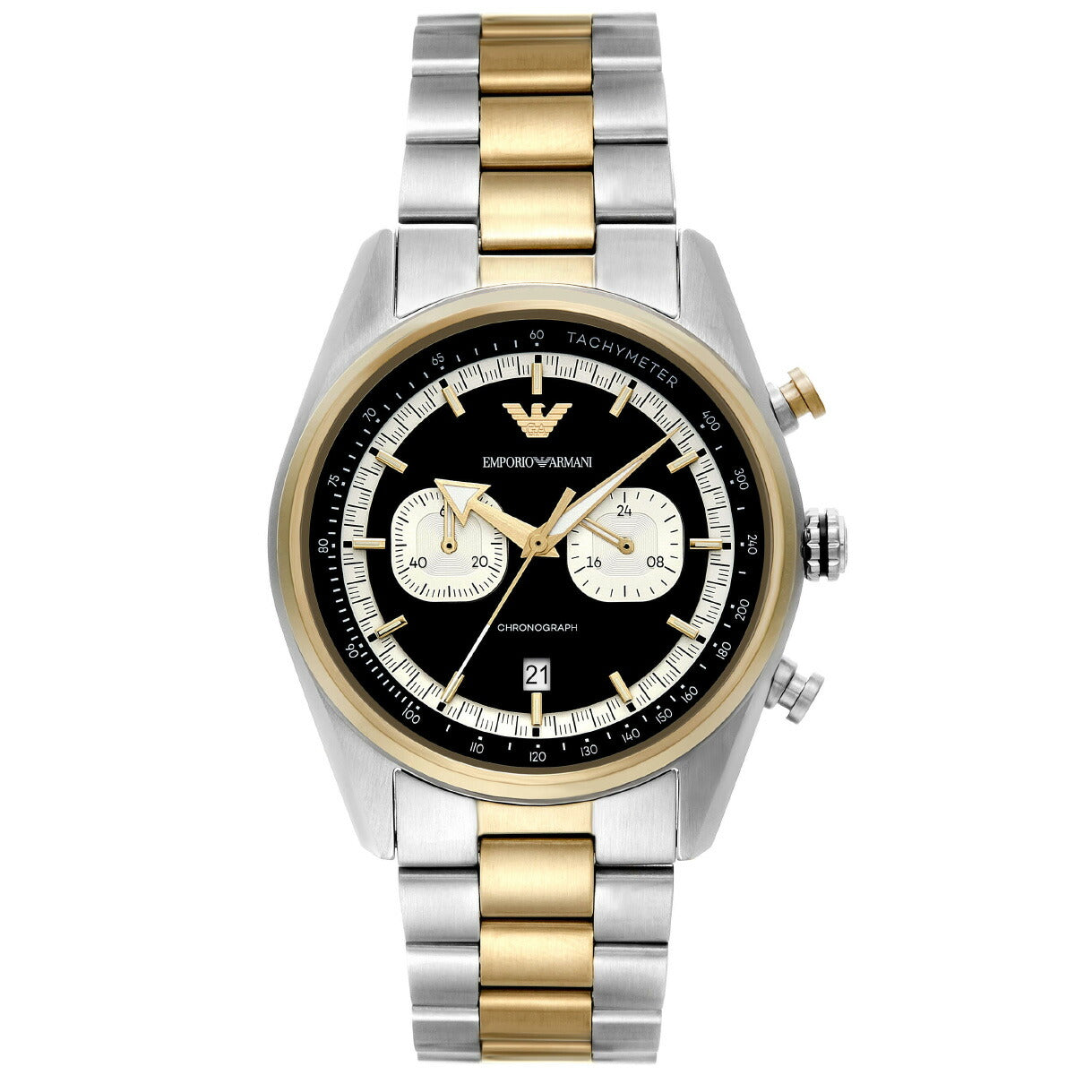 エンポリオアルマーニ EMPORIO ARMANI 腕時計 メンズ クロノグラフウォッチ ツートンステンレススチール AR11678【2025 新作】