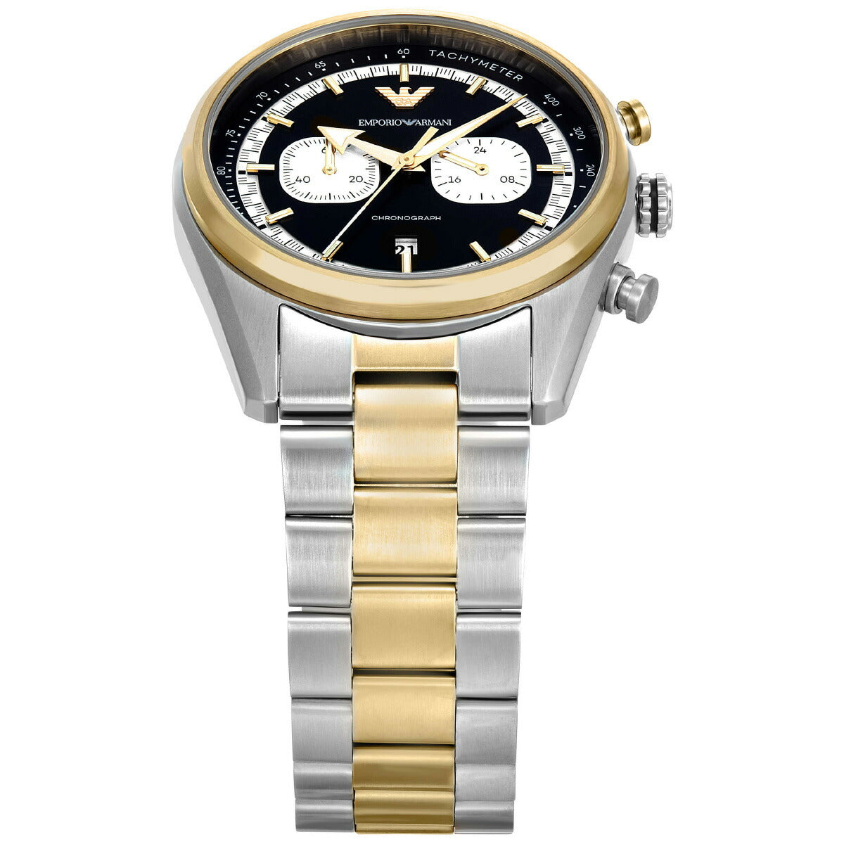 エンポリオアルマーニ EMPORIO ARMANI 腕時計 メンズ クロノグラフウォッチ ツートンステンレススチール AR11678【2025 新作】