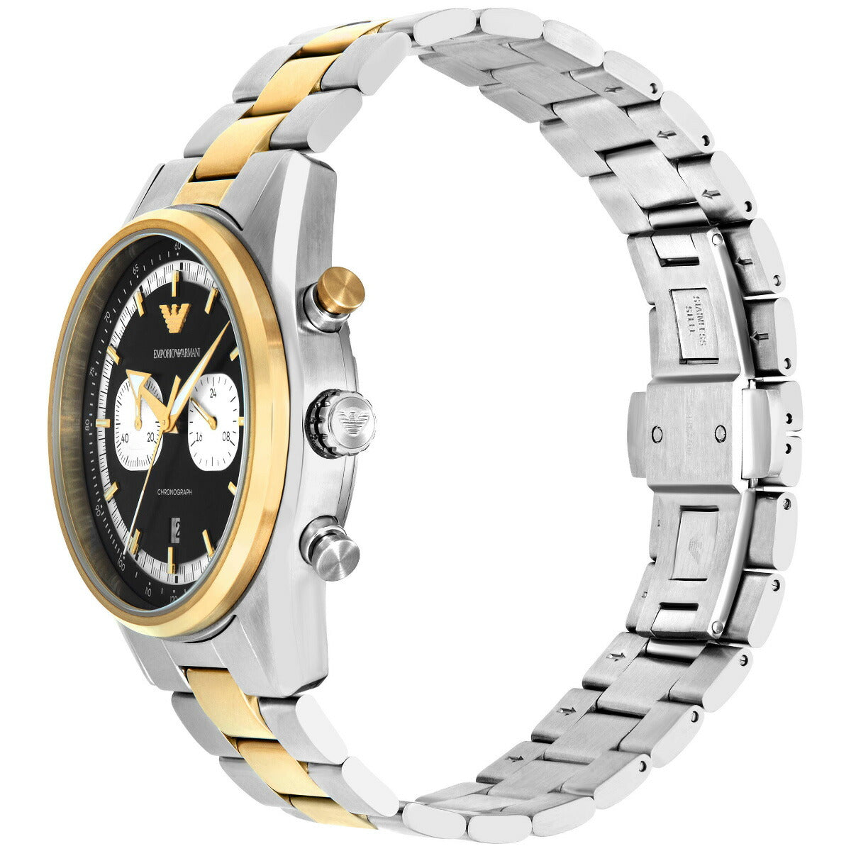 エンポリオアルマーニ EMPORIO ARMANI 腕時計 メンズ クロノグラフウォッチ ツートンステンレススチール AR11678【2025 新作】