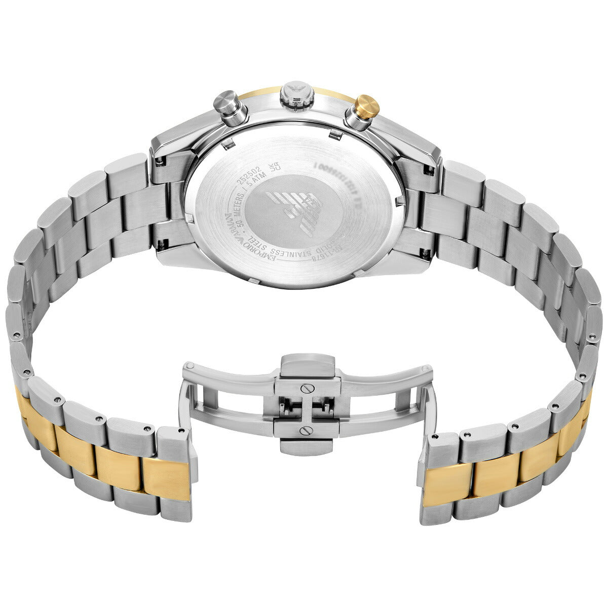 エンポリオアルマーニ EMPORIO ARMANI 腕時計 メンズ クロノグラフウォッチ ツートンステンレススチール AR11678【2025 新作】