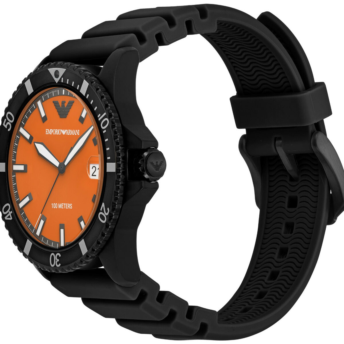 エンポリオアルマーニ EMPORIO ARMANI 腕時計 メンズ ワールドエクスプローラー 3針デイトウォッチ ブラックシリコン AR11684【2025 新作】