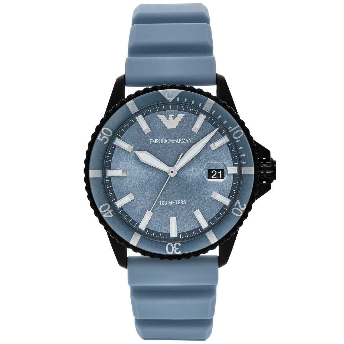 エンポリオアルマーニ EMPORIO ARMANI 腕時計 メンズ ワールドエクスプローラー 3針デイトウォッチ ブルーシリコン AR11685【2025 新作】