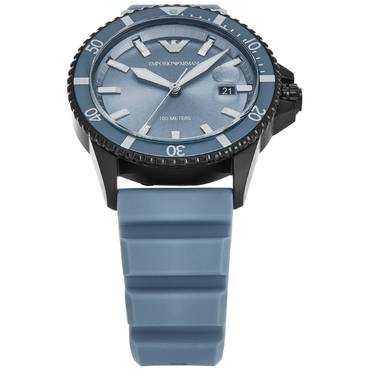 エンポリオアルマーニ EMPORIO ARMANI 腕時計 メンズ ワールドエクスプローラー 3針デイトウォッチ ブルーシリコン AR11685【2025 新作】
