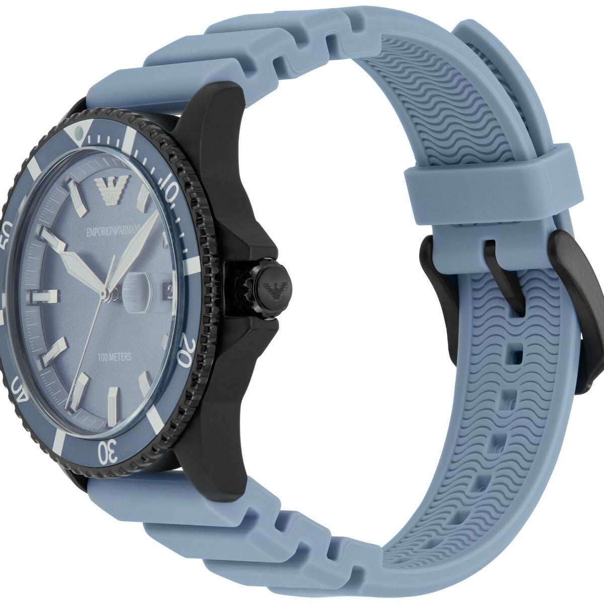 エンポリオアルマーニ EMPORIO ARMANI 腕時計 メンズ ワールドエクスプローラー 3針デイトウォッチ ブルーシリコン AR11685【2025 新作】