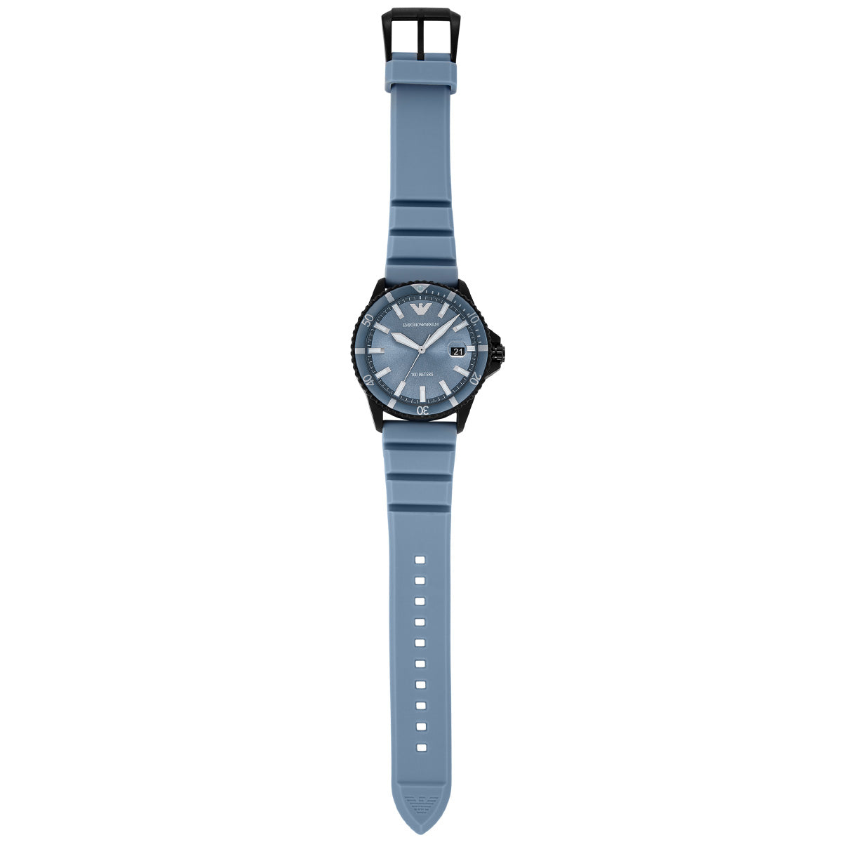 エンポリオアルマーニ EMPORIO ARMANI 腕時計 メンズ ワールドエクスプローラー 3針デイトウォッチ ブルーシリコン AR11685【2025 新作】
