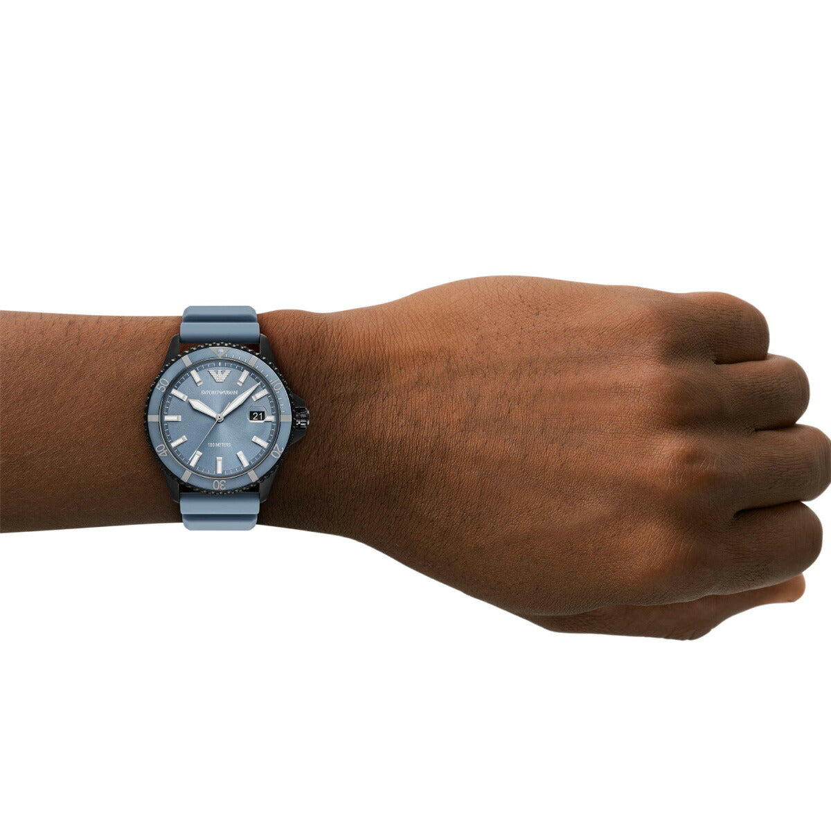 エンポリオアルマーニ EMPORIO ARMANI 腕時計 メンズ ワールドエクスプローラー 3針デイトウォッチ ブルーシリコン AR11685【2025 新作】
