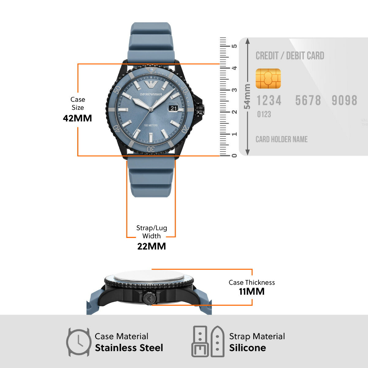 エンポリオアルマーニ EMPORIO ARMANI 腕時計 メンズ ワールドエクスプローラー 3針デイトウォッチ ブルーシリコン AR11685【2025 新作】