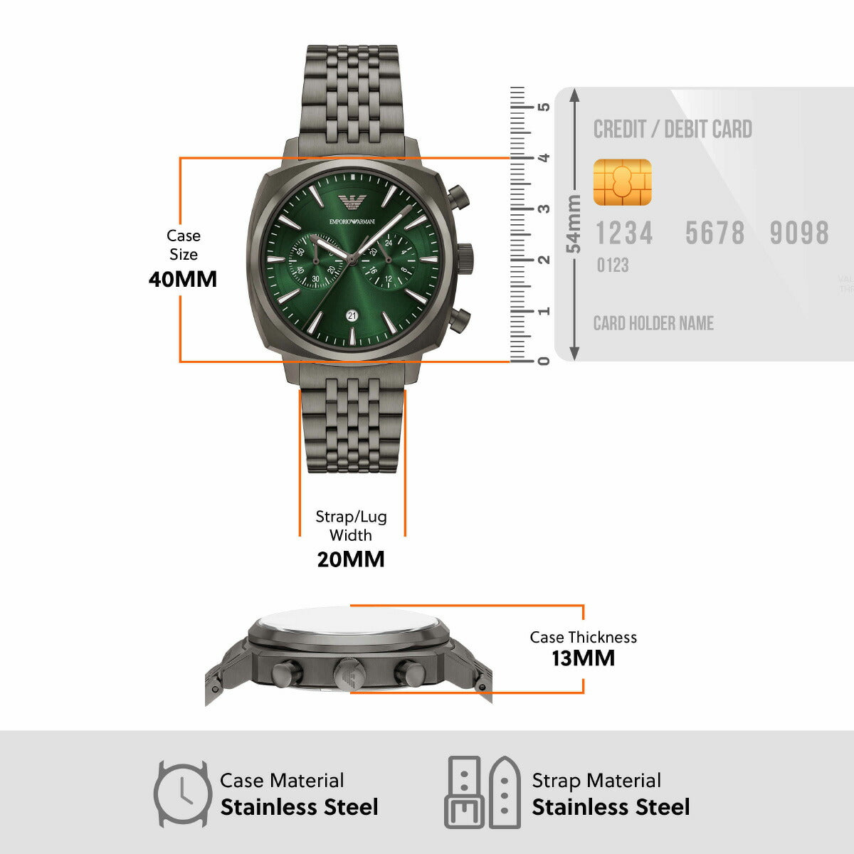 エンポリオアルマーニ EMPORIO ARMANI 腕時計 メンズ クロノグラフウォッチ ステンレススチール AR11689【2025 新作】