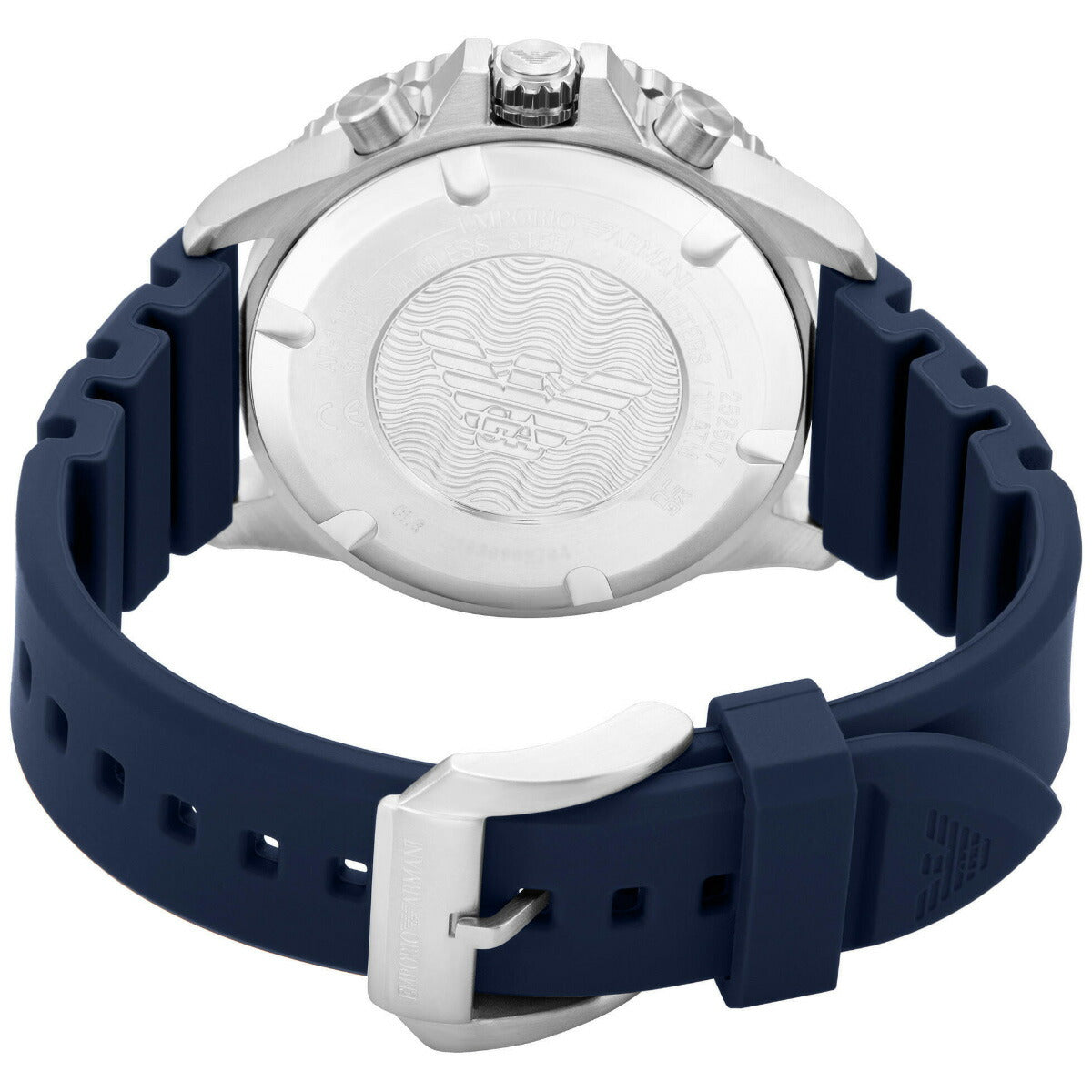 エンポリオアルマーニ EMPORIO ARMANI 腕時計 メンズ ワールドエクスプローラー ソーラーパワー クロノグラフウォッチ ブルーシリコン AR11696【2025 新作】