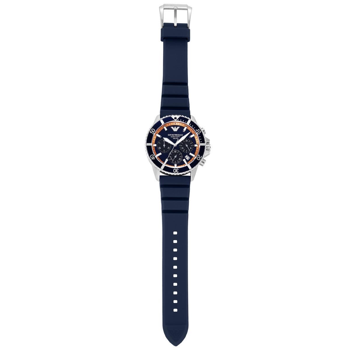 エンポリオアルマーニ EMPORIO ARMANI 腕時計 メンズ ワールドエクスプローラー ソーラーパワー クロノグラフウォッチ ブルーシリコン AR11696【2025 新作】