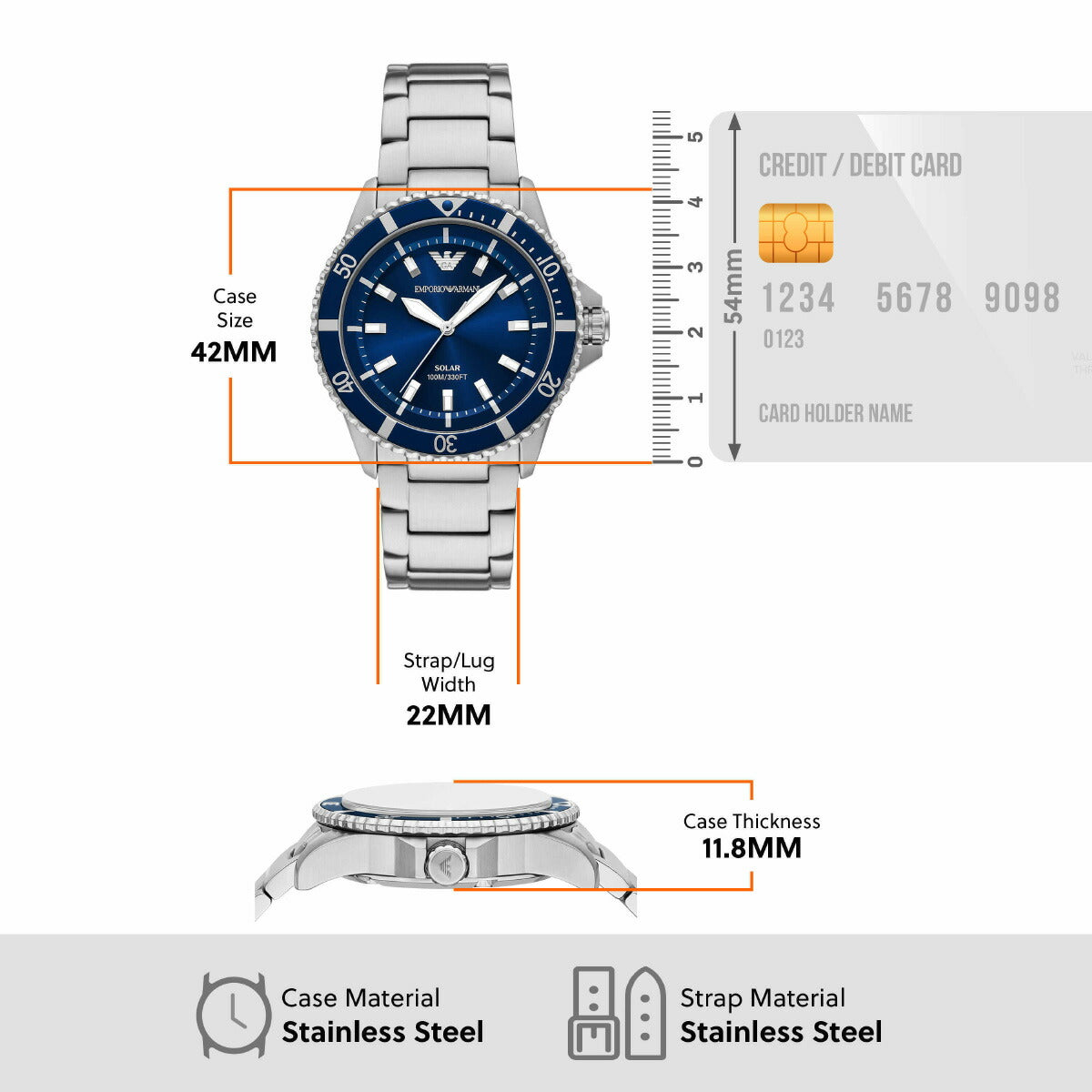エンポリオアルマーニ EMPORIO ARMANI 腕時計 メンズ ワールドエクスプローラー ソーラーパワー 3針ウォッチ ステンレススチール AR11697【2025 新作】