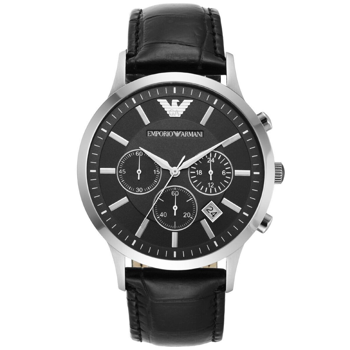 エンポリオアルマーニ EMPORIO ARMANI 腕時計 メンズ クロノグラフ レザーウォッチ AR2447
