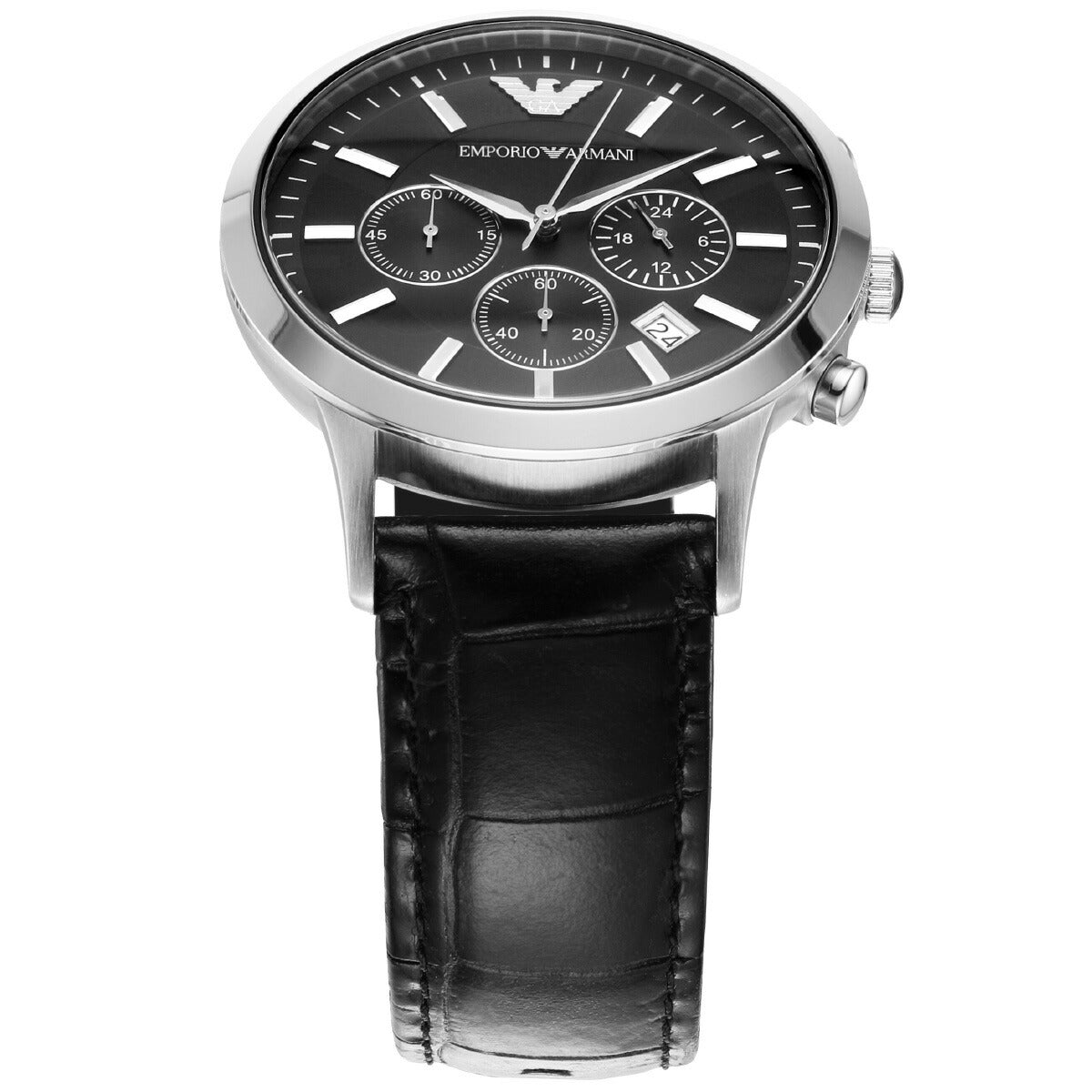 エンポリオアルマーニ EMPORIO ARMANI 腕時計 メンズ クロノグラフ レザーウォッチ AR2447