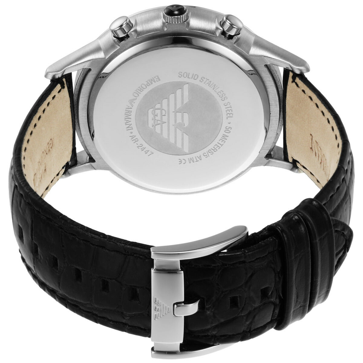 エンポリオアルマーニ EMPORIO ARMANI 腕時計 メンズ クロノグラフ レザーウォッチ AR2447