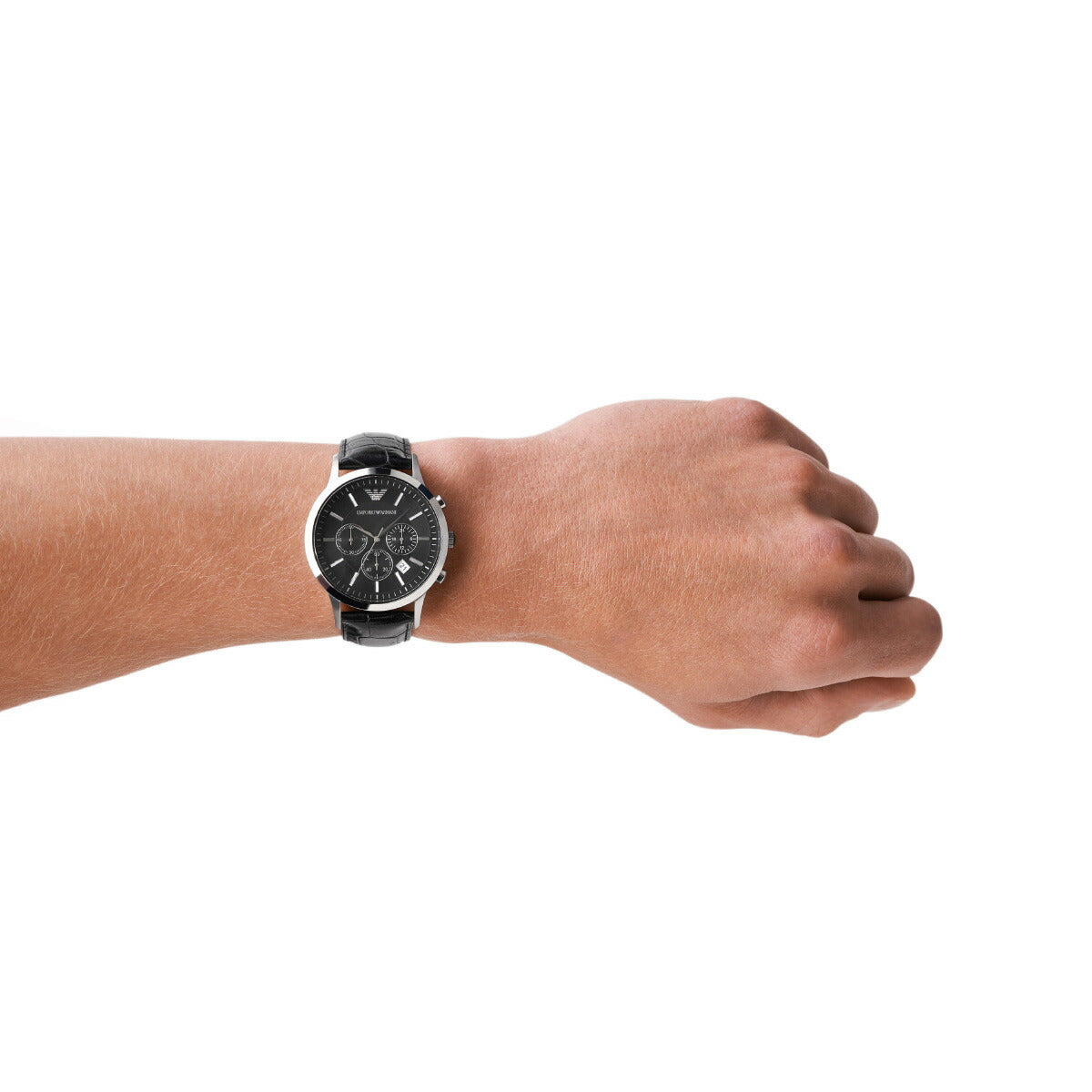 エンポリオアルマーニ EMPORIO ARMANI 腕時計 メンズ クロノグラフ レザーウォッチ AR2447