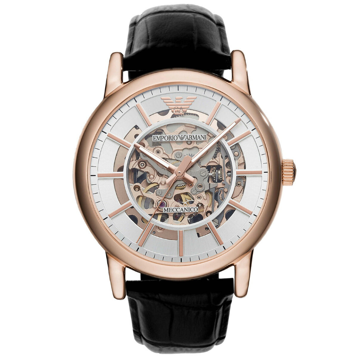 エンポリオアルマーニ EMPORIO ARMANI 腕時計 メンズ 自動巻き レザーウォッチ AR60007