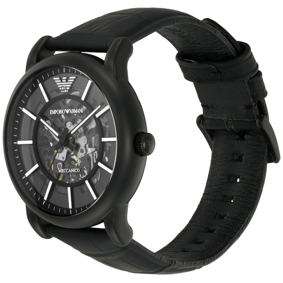 エンポリオアルマーニ EMPORIO ARMANI 腕時計 メンズ 自動巻き レザーウォッチ AR60008