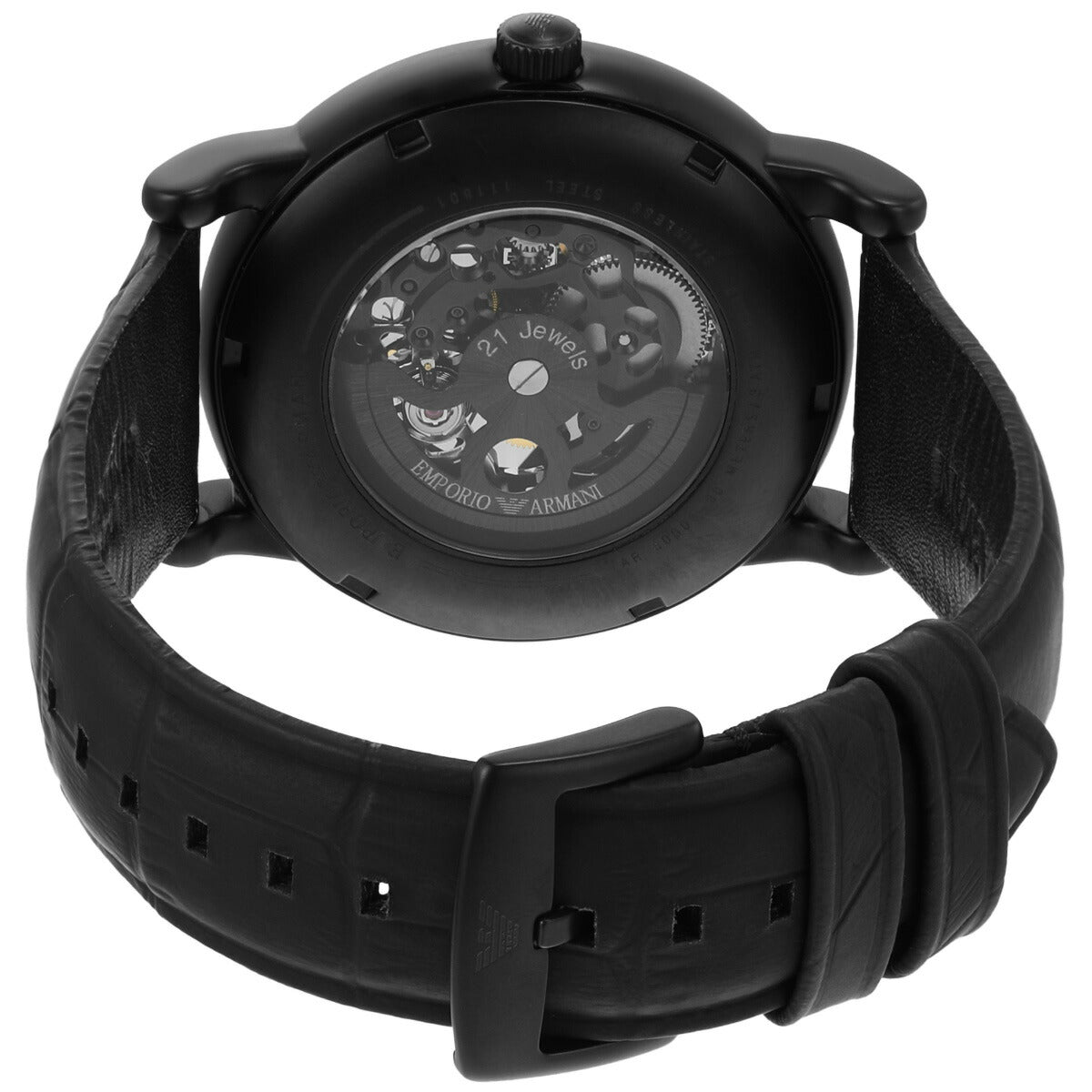 エンポリオアルマーニ EMPORIO ARMANI 腕時計 メンズ 自動巻き レザーウォッチ AR60008