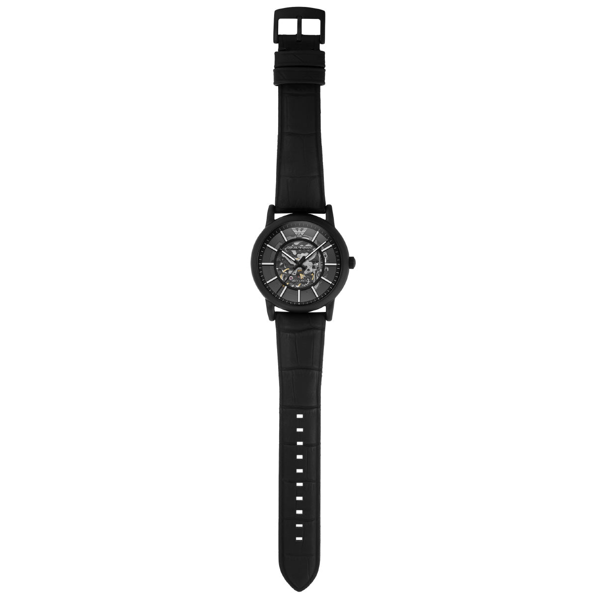 エンポリオアルマーニ EMPORIO ARMANI 腕時計 メンズ 自動巻き レザーウォッチ AR60008