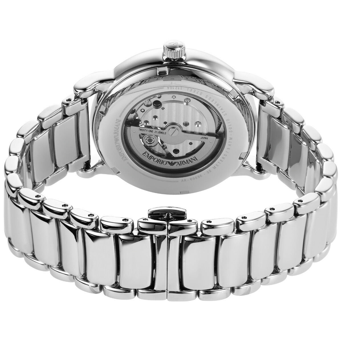 エンポリオアルマーニ EMPORIO ARMANI 腕時計 メンズ 自動巻き ステンレススチールウォッチ AR60036