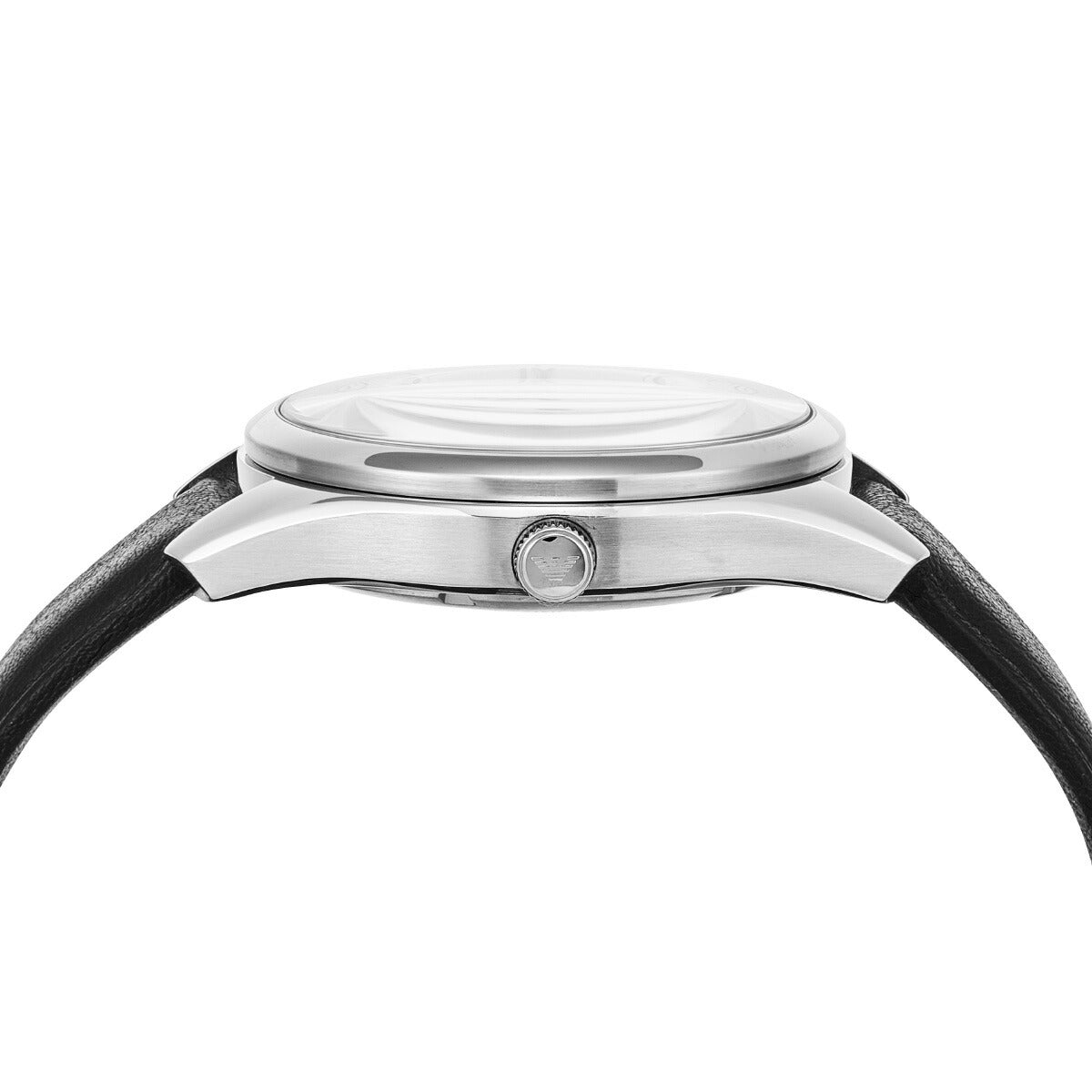 エンポリオアルマーニ EMPORIO ARMANI 腕時計 メンズ 自動巻き 3針デイトウォッチ ブラックレザー AR60077