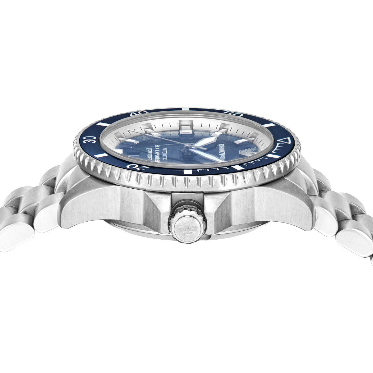 エンポリオアルマーニ EMPORIO ARMANI 腕時計 メンズ 自動巻き SEA EXPLORER オートマティック ステンレススチールウォッチ AR60079