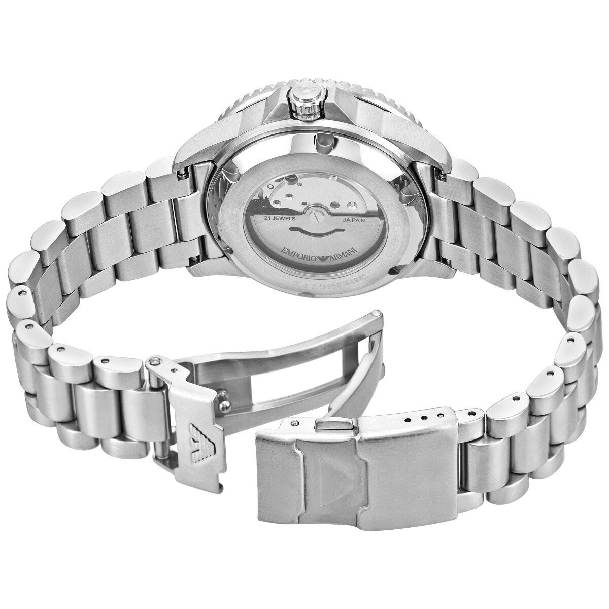 エンポリオアルマーニ EMPORIO ARMANI 腕時計 メンズ 自動巻き SEA EXPLORER オートマティック ステンレススチールウォッチ AR60079