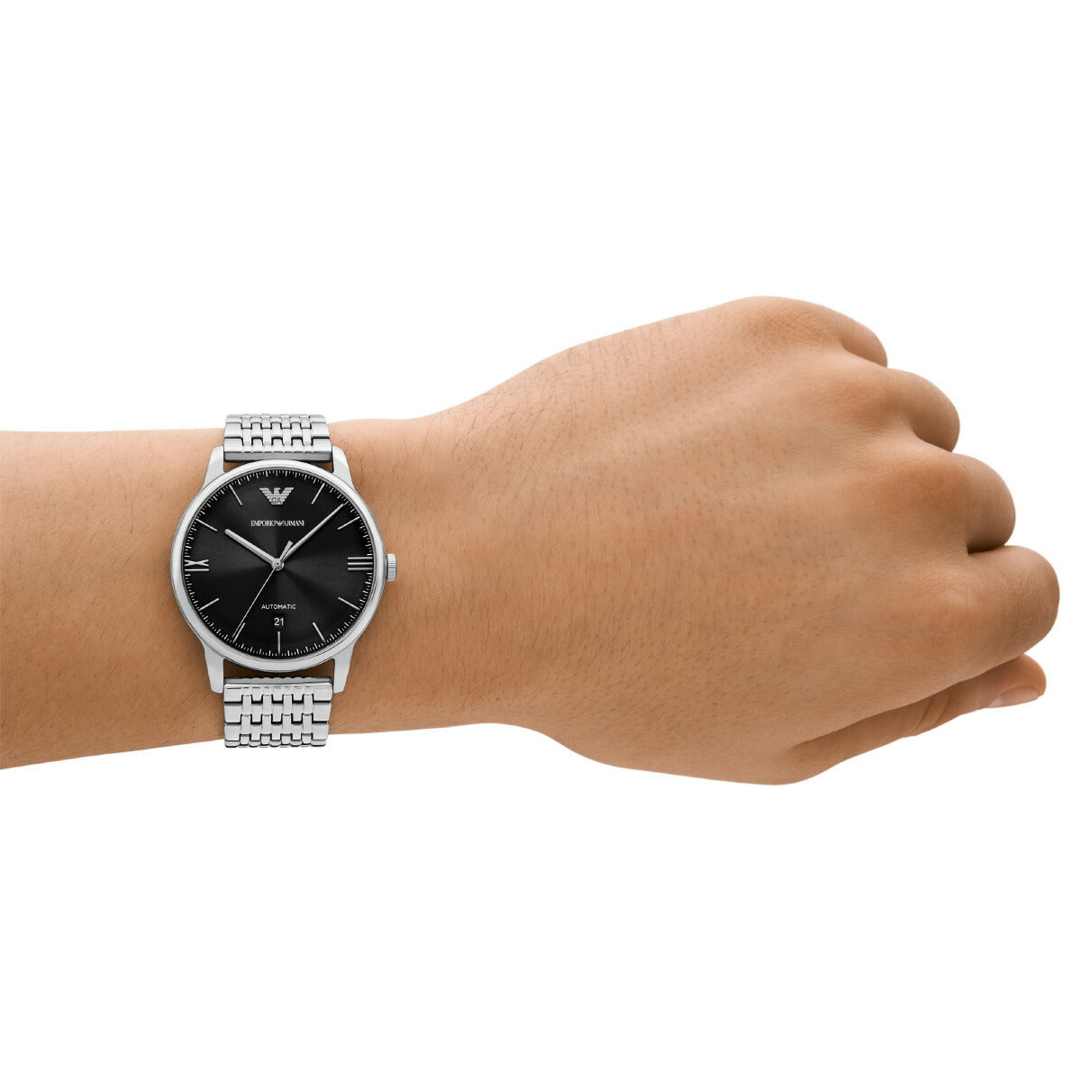 エンポリオアルマーニ EMPORIO ARMANI 腕時計 メンズ 自動巻き オートマティック ステンレススチールウォッチ AR60081