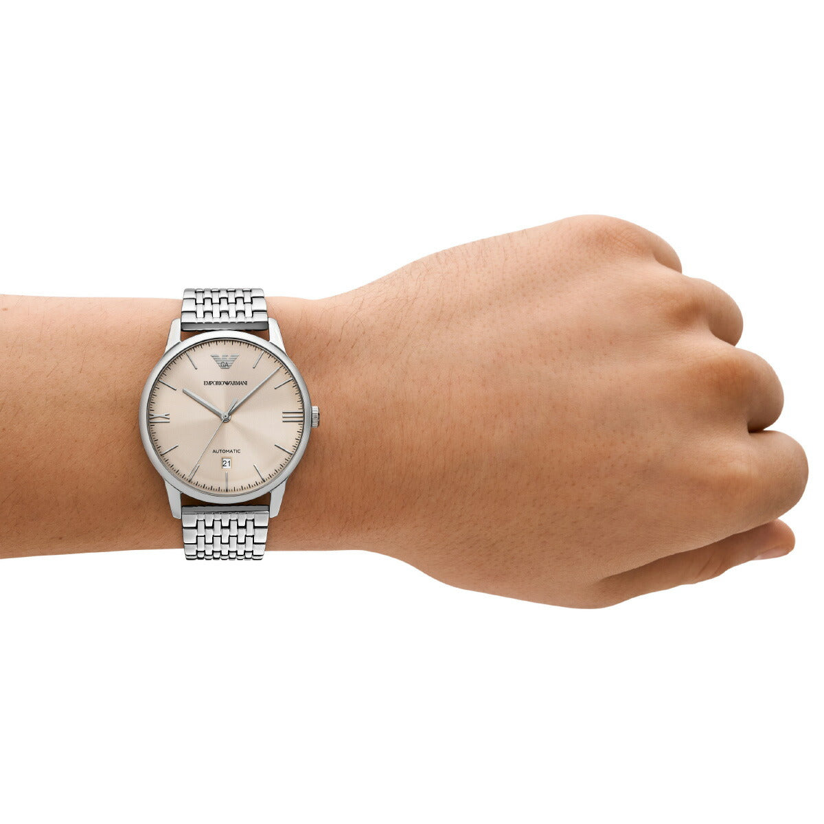 エンポリオアルマーニ EMPORIO ARMANI 腕時計 メンズ 自動巻き オートマティック ステンレススチールウォッチ AR60082
