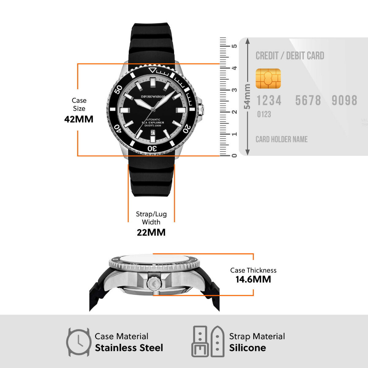 エンポリオアルマーニ EMPORIO ARMANI 腕時計 メンズ シーエクスプローラー 自動巻きウォッチ シリコン AR60086【2025 新作】
