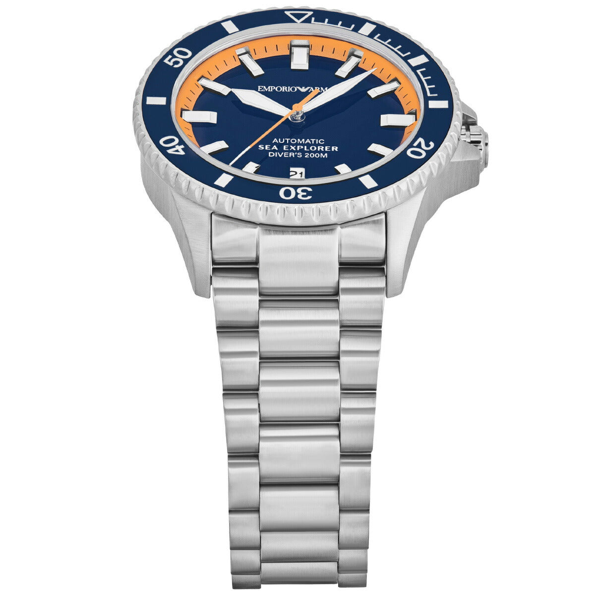 エンポリオアルマーニ EMPORIO ARMANI 腕時計 メンズ シーエクスプローラー 自動巻きウォッチ ステンレススチール AR60090【2025 新作】
