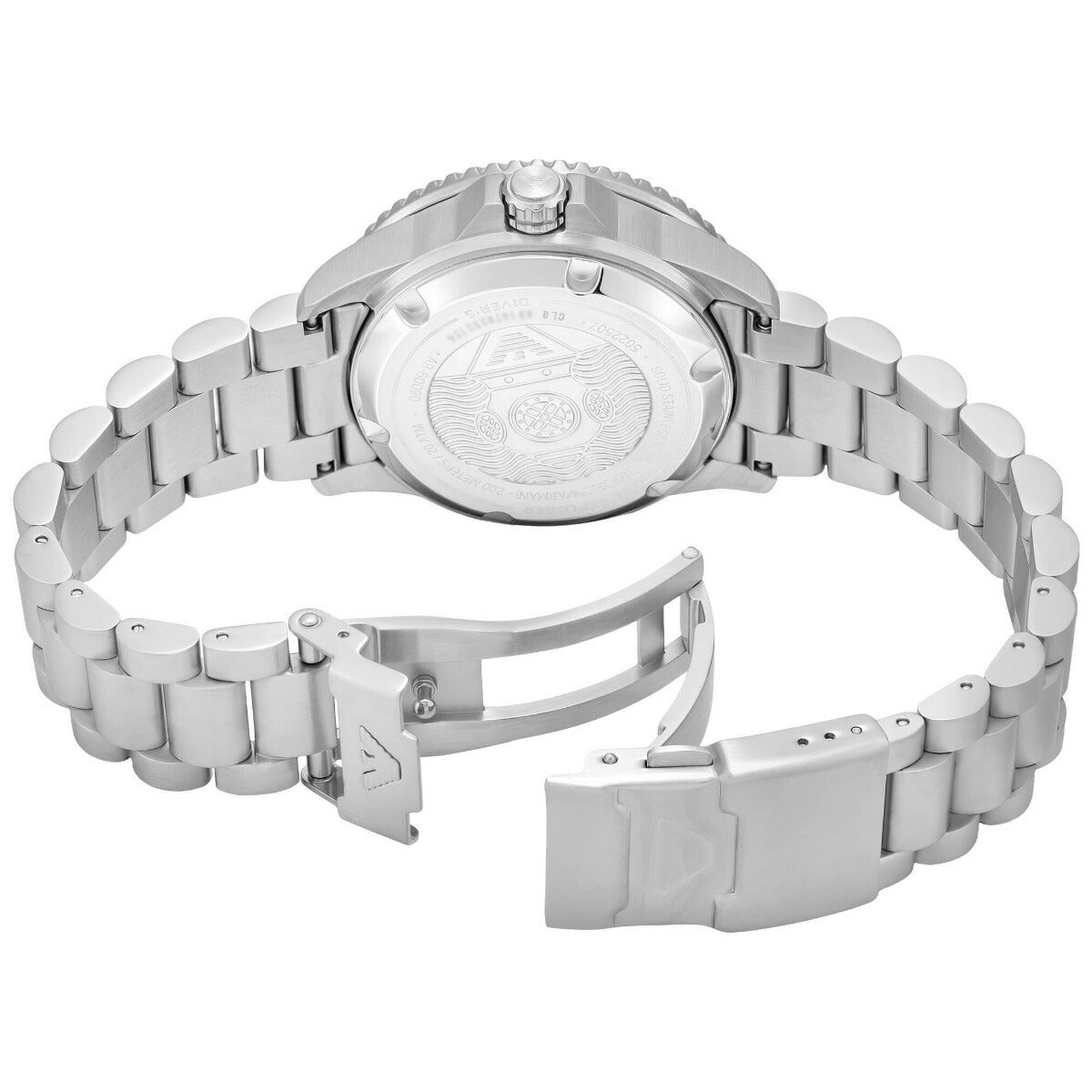 エンポリオアルマーニ EMPORIO ARMANI 腕時計 メンズ シーエクスプローラー 自動巻きウォッチ ステンレススチール AR60090【2025 新作】