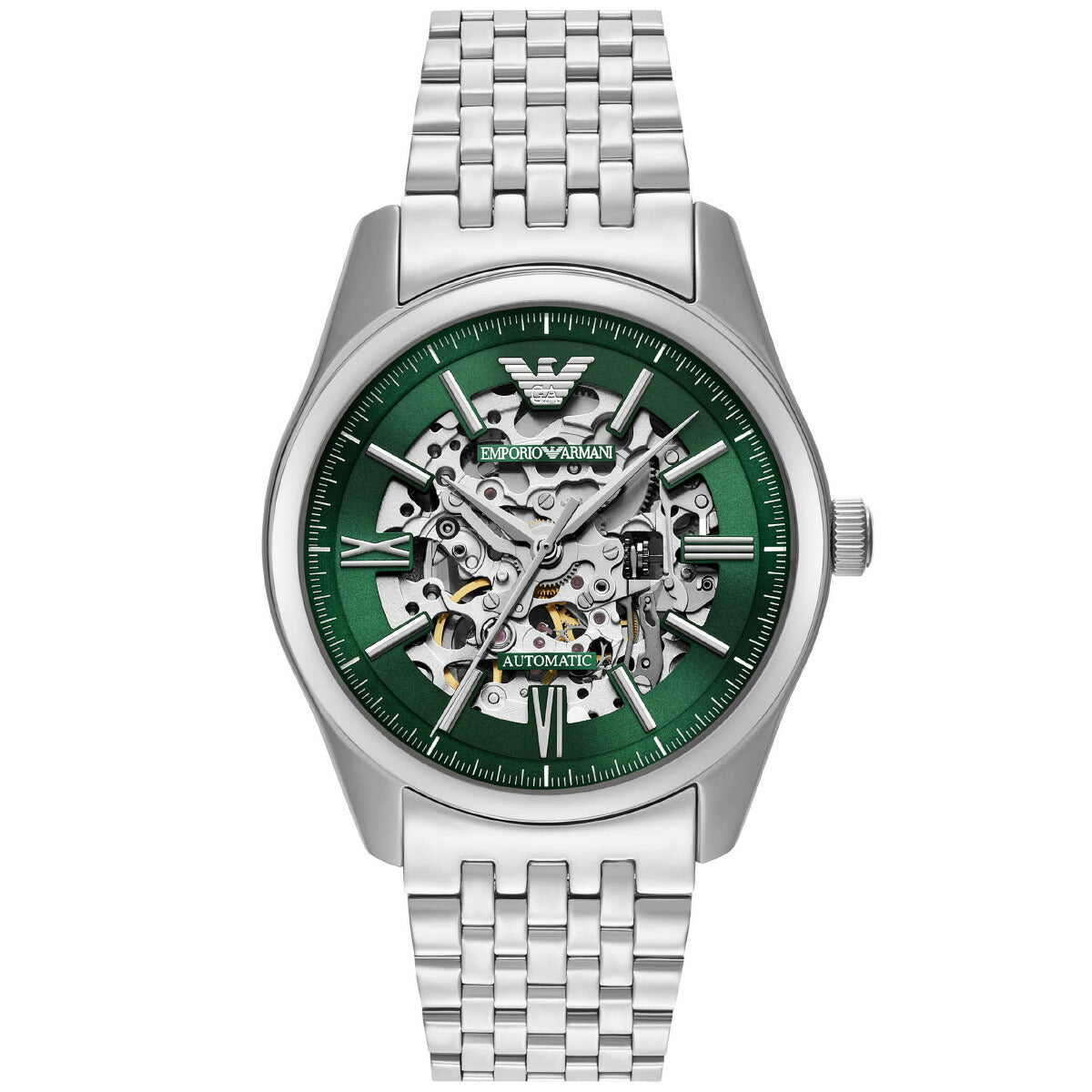 エンポリオアルマーニ EMPORIO ARMANI 腕時計 メンズ 自動巻きウォッチ ステンレススチール AR60091【2025 新作】