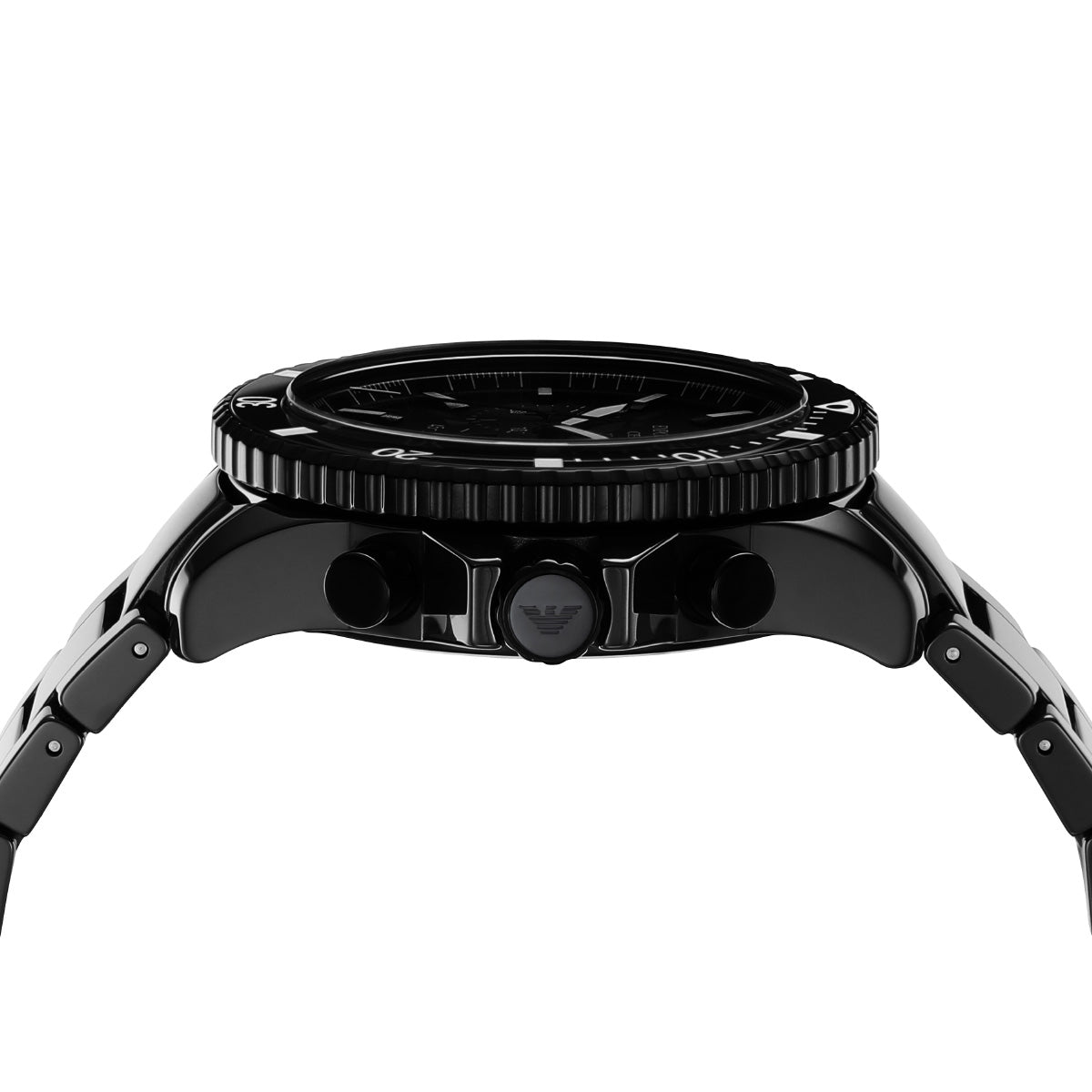 エンポリオアルマーニ EMPORIO ARMANI 腕時計 メンズ クロノグラフ ブラックセラミックウォッチ AR70010