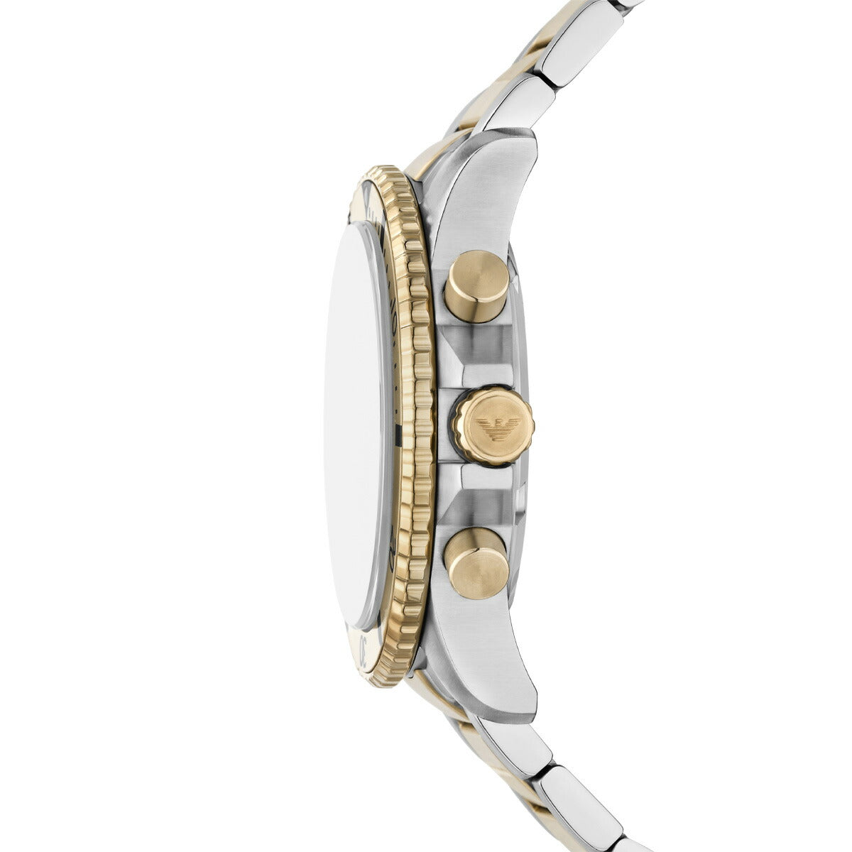 エンポリオアルマーニ EMPORIO ARMANI 腕時計 メンズ WORLD EXPLORER クロノグラフ ツートーン ステンレススチールウォッチ&ブレスレットセット AR80073SET