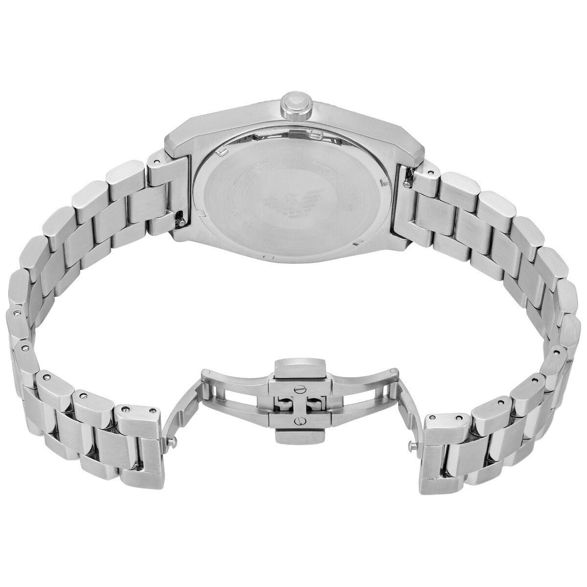 エンポリオアルマーニ EMPORIO ARMANI 腕時計 メンズ 三針デイト ステンレススチールウォッチ&レザーストラップセット AR80077SET【2025 新作】
